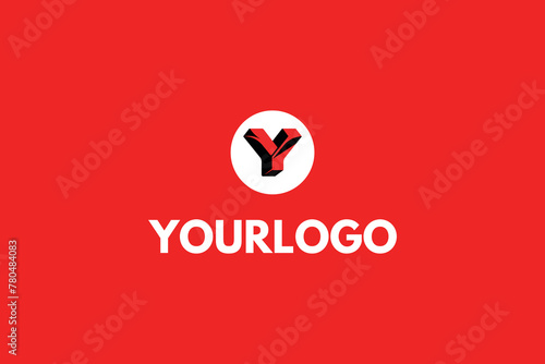 abstract Y letter logo design