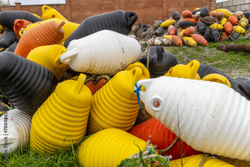Buoys that wash up on the coast are collected and recycled