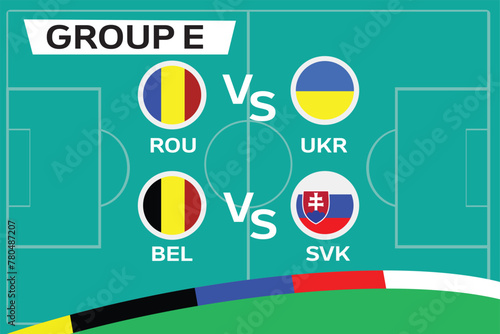 Group stage of European soccer competitions in Germany. Group E of the European football tournament.