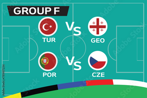 Group stage of European soccer competitions in Germany. Group F of the European football tournament.