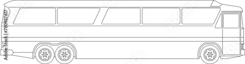 Vector sketch illustration design for inter-regional city bus transportation