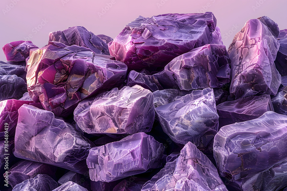 Fototapeta premium A tower of purple rocks