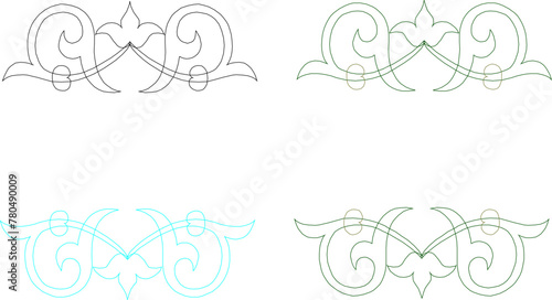 Vector sketch illustration of traditional ethnic floral old ornamental design design for completeness of the image