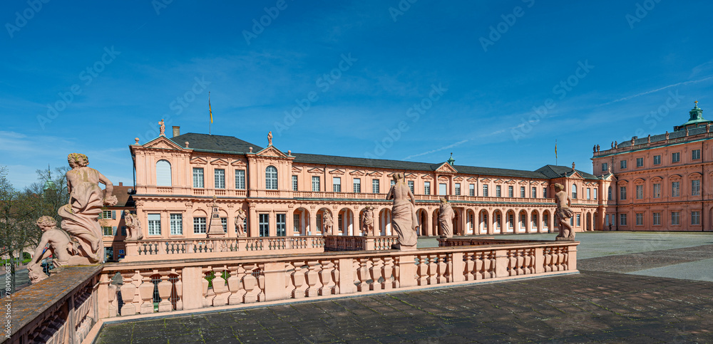 The baroque style castle in Rastatt city, Schwarzwald, Baden Württemberg, Germany, Europe