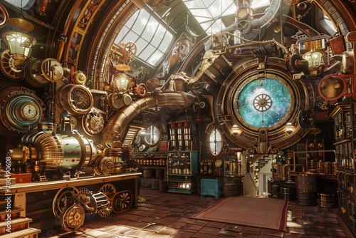 A strange Steampunk world comes to life complete with complex machinery.