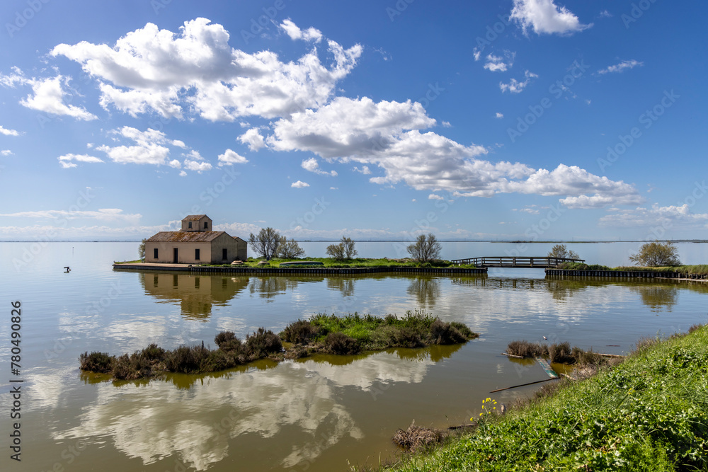 Landscape protection area named Valli di Comacchio in Italy, Europe