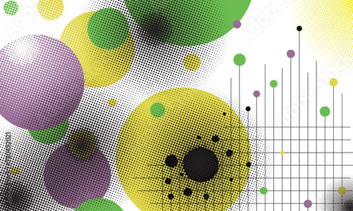 Background with circles and lines. Technological base with high-tech digital data transmission system and computer-aided electronic design