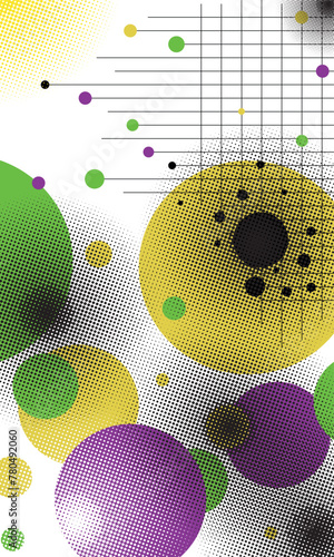 Vertical Background. Background with circles and lines. Technological base with high-tech digital data transmission system and computer-aided electronic design