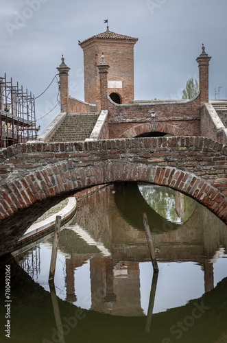 Obraz na płótnie Comacchio is a city and state in the Adria in the province of Ferrara in the region of Emilia-Romagna in Italy w salonie