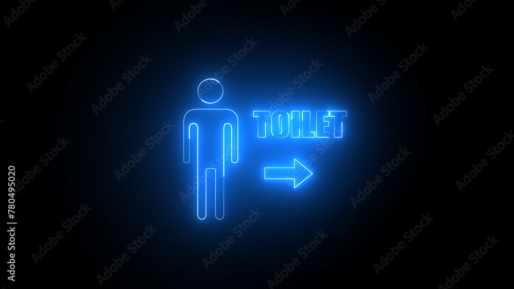 Boys toilet signs in neon lights. Male toilet or bathroom sign on a black background. Colorful neon light glowing icon boy or male. Boys toilet signs in neon lights. Male toilet or bathroom sign on a black background. Colorful neon light glowing icon boy or male.