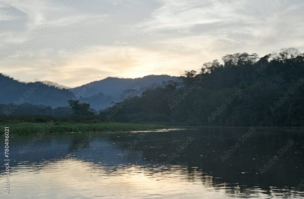 Early morning on the Tarcoles River in Costa Rica