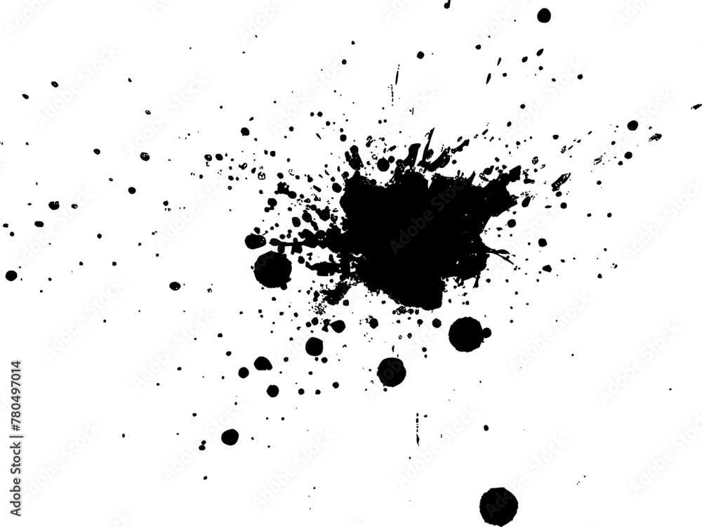 black ink splatter splash on white background vector black ink splatter splash on white background vector