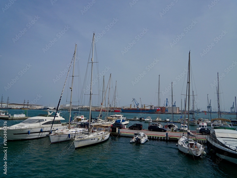 Boats in the marina. Port Azahar, Castellon, Spain.