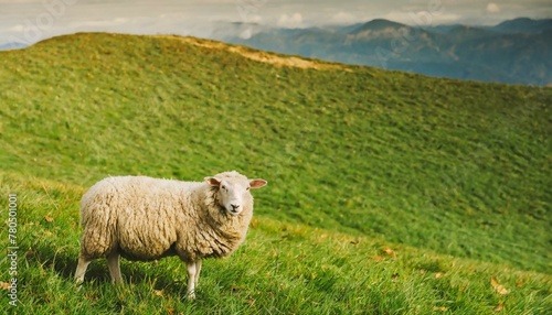 Psalm 23: The Lord is My Shepherd. The White Sheep In Green Pastures Besides The Still Waters.