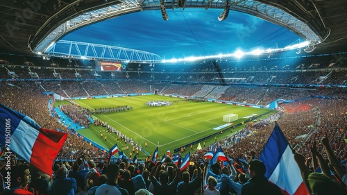 Football, soccer fans in Stadium in Europe