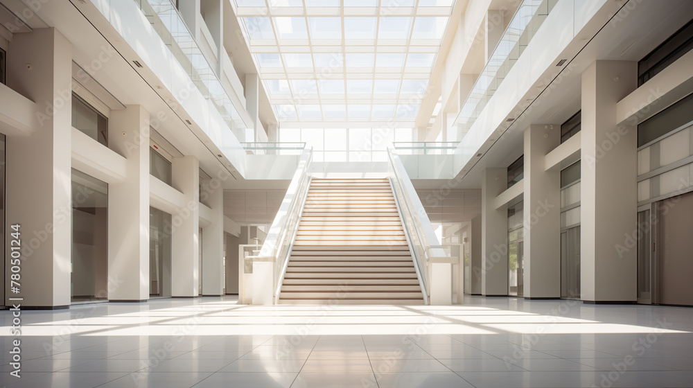 Fototapeta premium Stairs leading to a large hall in the building