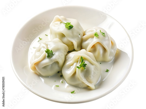 Maultaschen meat dumplings isolated on transparent background