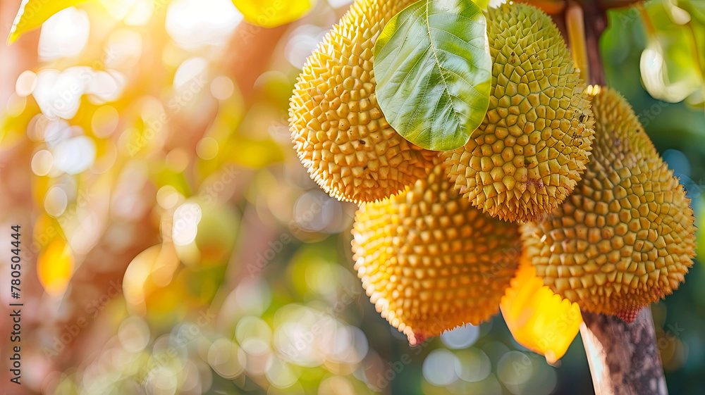 Jackfruit harvest in the garden. selective focus. Jackfruit harvest in the garden. selective focus.