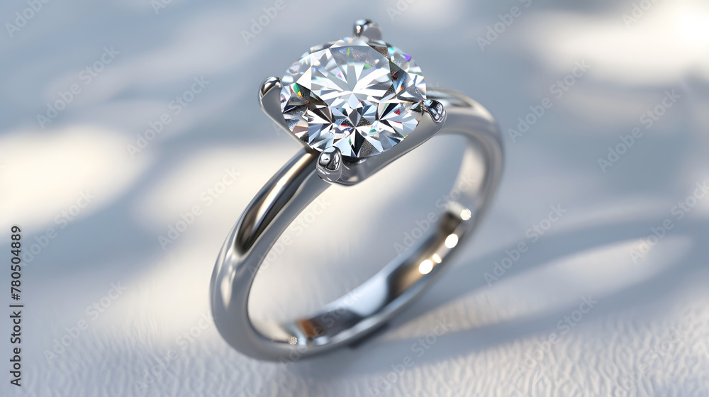 A diamond ring in a studio scene that clearly shows off the details of the ring's design. A diamond ring in a studio scene that clearly shows off the details of the ring's design.