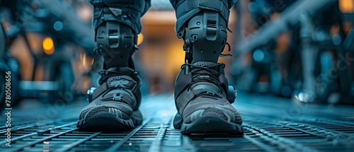 Modern Prosthetics: Enhancing Mobility and Independence. Concept Medical Advancements, Prosthetic Technology, Mobility Solutions, Independence Support photo