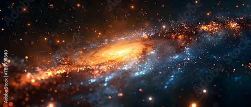 Cosmic Symphony: Dark Energy's Minimalist Dance. Concept Astrophysics, Quantum Mechanics, Dark Matter, Cosmic Energy, Dance Performances