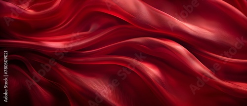 Luxurious Crimson Waves - Abstract Silk Elegance. Concept Luxurious Crimson Waves, Abstract Silk Elegance