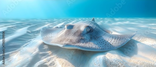 Exploring the Fascinating Features of Stingrays: Their Sharklike Appearance and Cartilaginous Fins. Concept Marine Life, Stingrays, Sharklike Appearance, Cartilaginous Fins, Fascinating Features