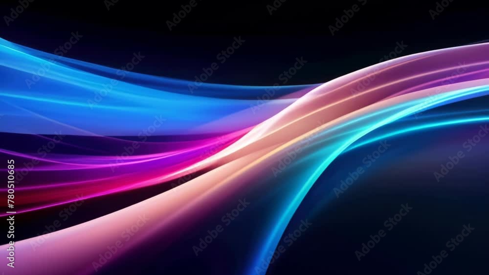 A colorful, abstract painting with a blue and red line A colorful, abstract painting with a blue and red line