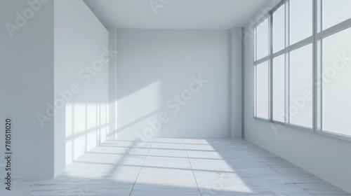  empty room on white background