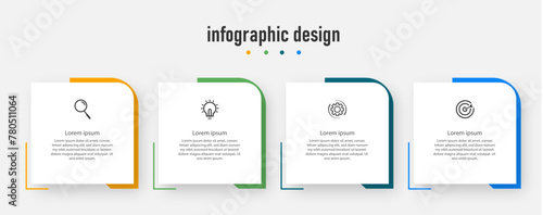 Creative concept for infographic with 4 steps. options can be used for workflow diagram, info chart, web design. vector illustration.