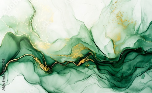 Close-up background with green and gold color