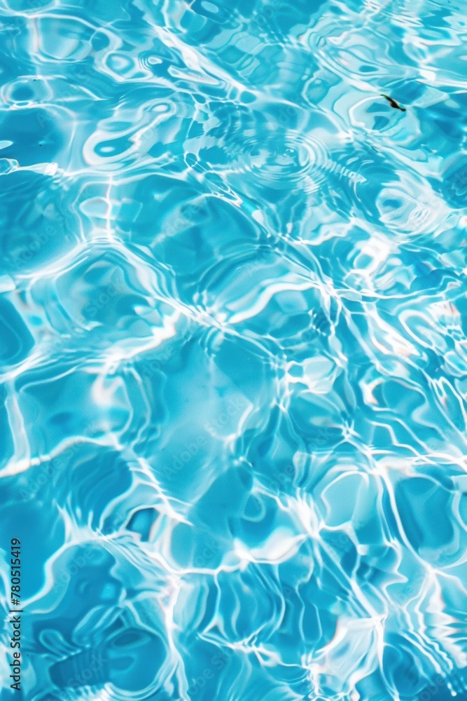Ripples of Serenity: Tranquil Light Blue Pool Waters Captured Generative AI