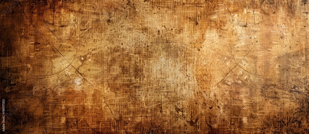 Time-Worn Tales: Aged Grunge Texture on a Vintage Brown Backdrop - Generative AI