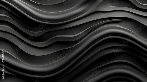 Digital black wavy curve abstract graphic poster web page PPT background