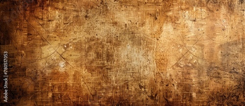 Time-Worn Tales: Aged Grunge Texture on a Vintage Brown Backdrop - Generative AI