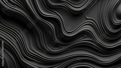 Digital black wavy curve abstract graphic poster web page PPT background