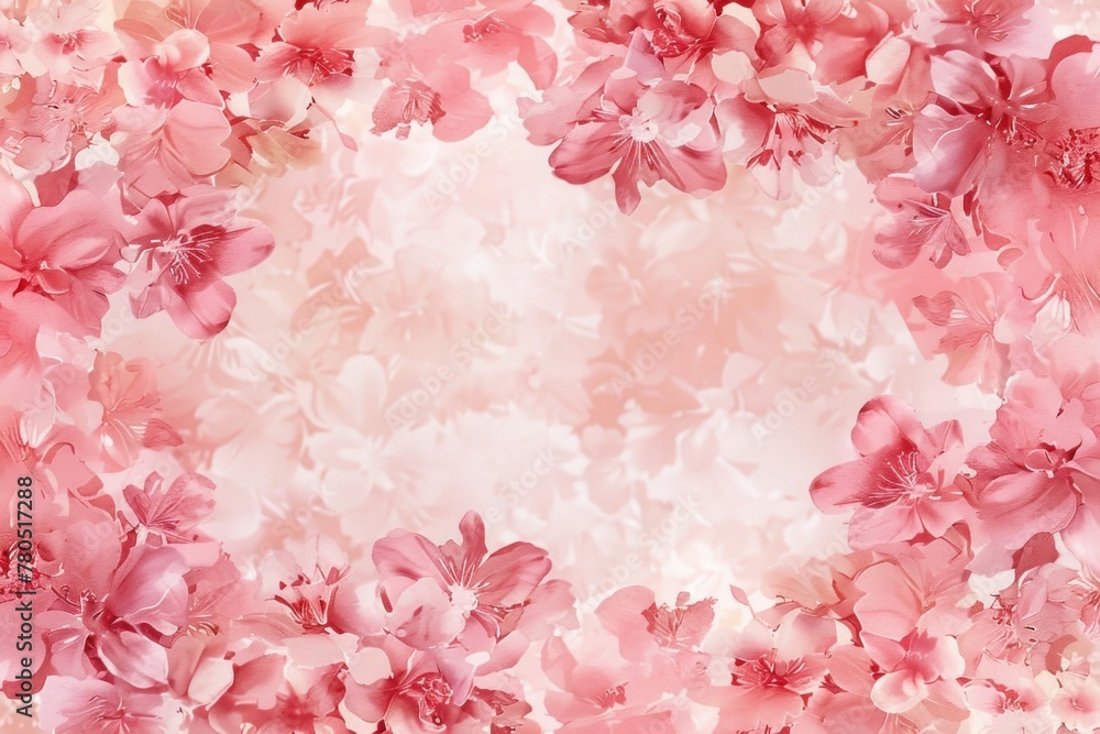 floral border with a square of flowers floral border with a square of flowers