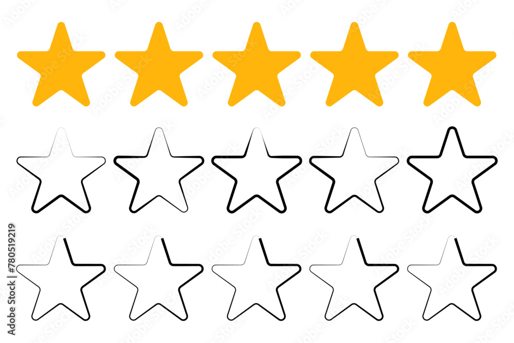 Five star rating badge, review rating, customer feedback. Five star rating badge, review rating, customer feedback.