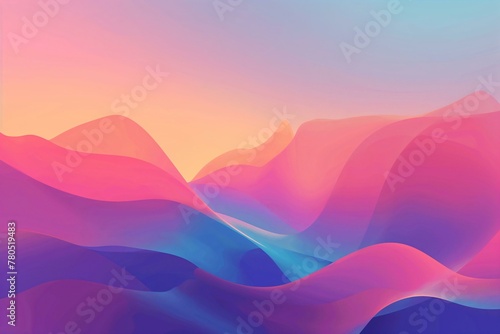 Vibrant Abstract Gradient Background with Fluid Shapes and Subtle Colors