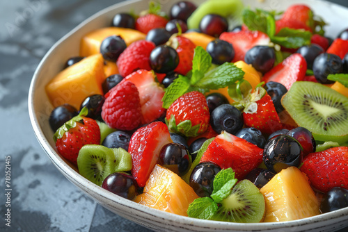 Fresh fruit salad  vitamin healthy nutrition concept