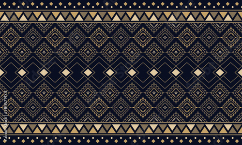 traditional ethnic seamless pattern, motif design, geometric shapes, tribal african geometric, folk embroidery, applicable for fabric, print, cloth, dress, carpet, curtains, thai style fabric