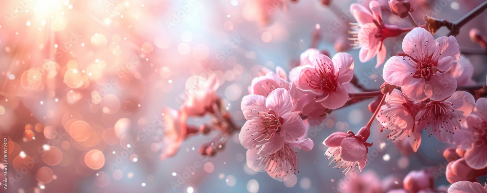 Blooming pink cherry sakura tree Blooming pink cherry sakura tree