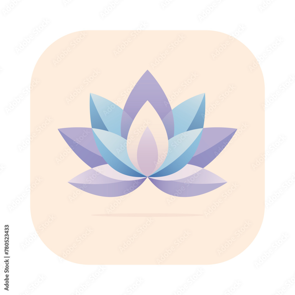 Lotus, flower colorful logo in flat style Lotus, flower colorful logo in flat style