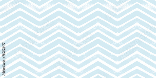 Chevron seamless vector pattern. Watercolor stripe background, Abstract zigzag blue print, Graphic striped textured lines.