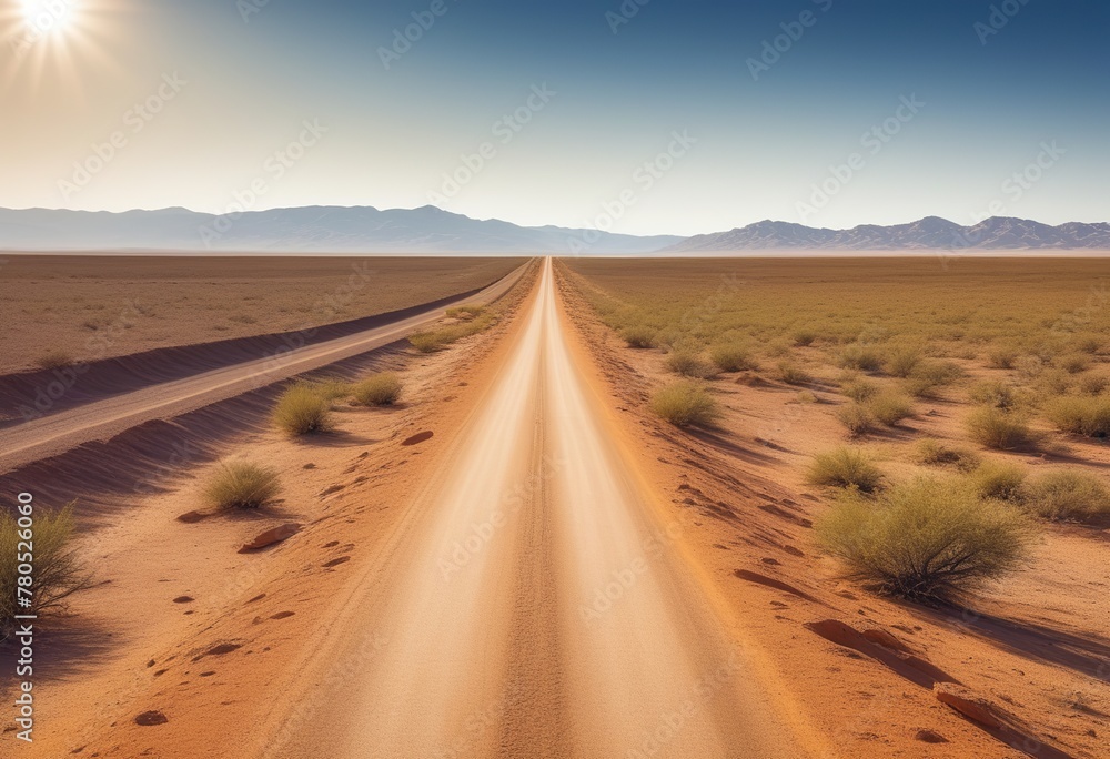 Journey Through Life: A Straight Road in an Empty Desert