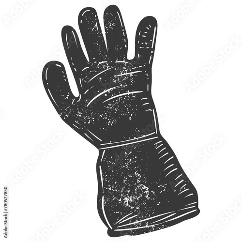 Silhouette oven glove black color only full