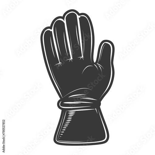 Silhouette oven glove black color only full