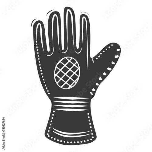 Silhouette oven glove black color only full