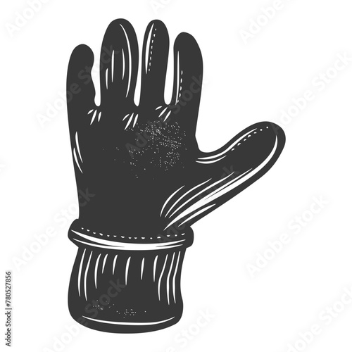 Silhouette oven glove black color only full
