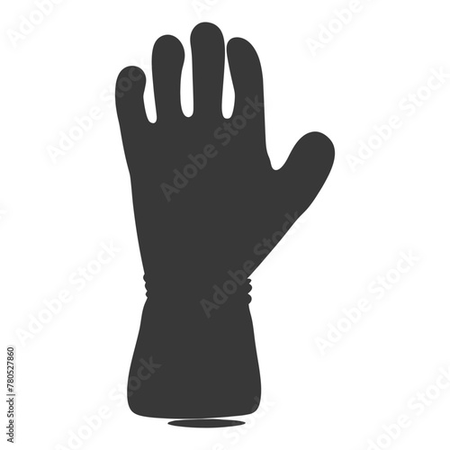 Silhouette oven glove black color only full